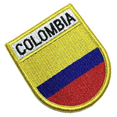 Imagem de BP0049EV 01 BR44 Bandeira Colombia Patch Bordada Fecho de Contato Gancho