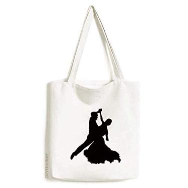 Imagem de Bolsa de lona casual para dançarina, esportes, desempenho dueto, dança, sacola de compras, bolsa casual