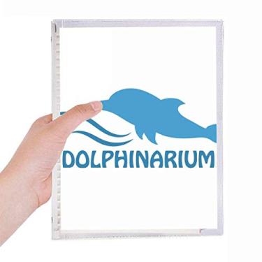 Imagem de Caderno de anotações Blue Ocean com estampa de golfinho e folhas soltas para diário recarregável