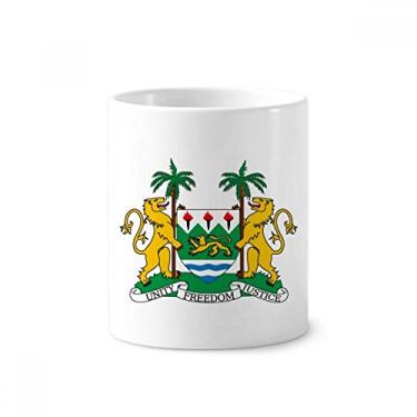 Imagem de Sierra Leoa, África Nacional Emblema Escova de Dentes Caneca, Suporte de Cerâmica
