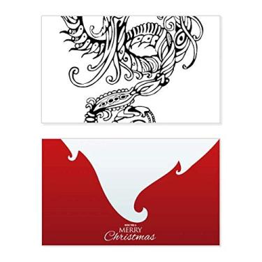 Imagem de Pintura de linha dragão cultura chinesa arte feriado feriado feliz Natal cartão de parabéns mensagem de Natal letra