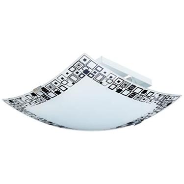 Imagem de Plafon Sobrepor Quadrado, Attena, 1313 Med, Preto