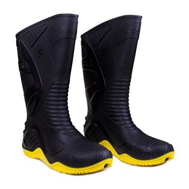 Imagem de Bota de PVC N40 Preto com Sola Amarela para Motoqueiro-MOTOSAFE-84BPM60040A