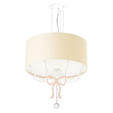 Imagem de Lustre Pendente Infantil Laço Cúpula Crú 30X15 2E27