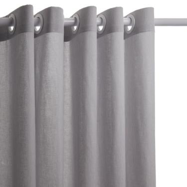 Imagem de Cortina Ilhoses Removíveis Ronda Janelas Até 2 Metros: 2,30m X 2,80m Cinza - ARTEX