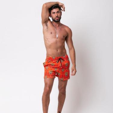 Imagem de Shorts Tactel Santo Luxo Man Tigre Vermelho - 42-Masculino