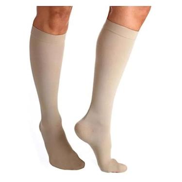 Imagem de Meia Panturrilha 3/4 com 20-30 mmHg com Ponteira Fechada, Natural, G3, Sigvaris