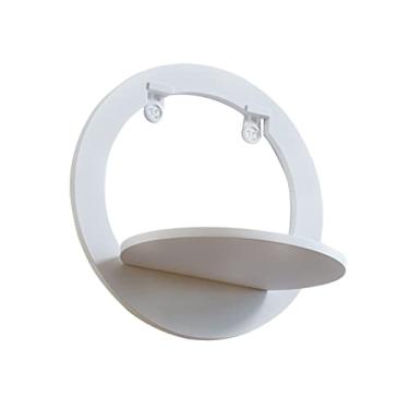 Imagem de LAPYAPPE 1 peça Rack de gancho prateleiras montadas na parede para armazenamento canto do banheiro canto do chuveiro suporte de prateleira de cozinha organizador de artigos diversos rack de quarto rack montado na parede suporte de parede plástico branco borda