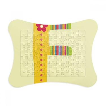 Imagem de F, alfabeto, flor, linda moldura, enfeite, decoração de quadros, quebra-cabeça