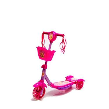 Imagem de Patinete Rosa Resistente Até 30 Kg Inmetro Com Freio - Dm Toys