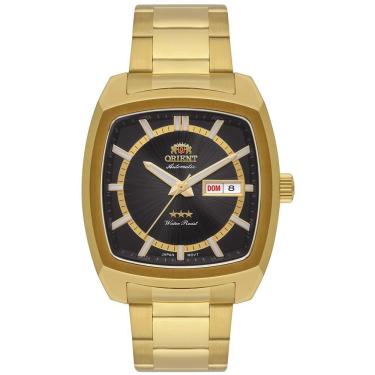 Imagem de Relógio Orient Masculino Ref: F49gg031 P1kx Automático Retangular Dourado