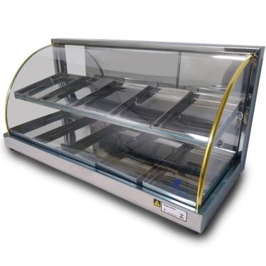 Imagem de Estufa para Salgados Dupla com 10 Bandejas Vidro Curvo - Supritecs Equipamentos