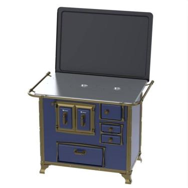 Imagem de Fogao a Lenha N 2 Renaissance Chapa de Aluminio Azul