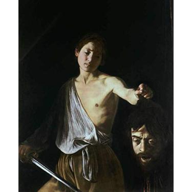 Imagem de Davi com a Cabeça de Golias (1600) de Caravaggio - 75x92 - Tela Canvas Para Quadro