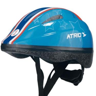 Imagem de Capacete Ciclismo Infantil Ajustável Estampa De Estrela Azul Tamanho P