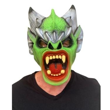 Imagem de Mascara Demônio Verde Diabo Assustador Festa Fantasia Halloween Cosplay Assustador