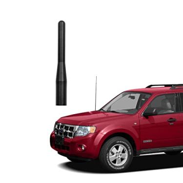 Imagem de AMFRNE Antena de desempenho curto para Ford Escape 2001-2012, Mazda Tribute 2001-2011, Mercury Mariner 2004-2010, substituição perfeita, acessórios de antena de rádio de alumínio preto de 9 cm