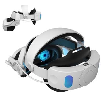 Imagem de Alça de cabeça de bateria 6000mAh para Meta Quest 3, substituição de alça Elite para maior conforto e tempo de jogo, alça de cabeça ajustável com acessórios VR de bateria para Meta/Oculus Quest 3/896