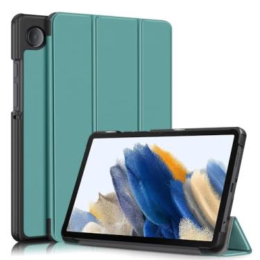 Imagem de Capa protetora resistente Capa compatível com Samsung Galaxy Tab A9 8,7 polegadas modelo 2023 (SM-X110/SM-X115) Capa tripla para tablet inteligente, capa de suporte ultrafina e leve, capa traseira ríg