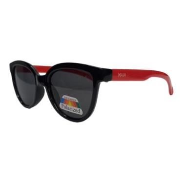 Imagem de Oculos de Sol Infantil Flexível Nylon Polarizado UV400 kids (preto com vermelho)