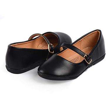 Imagem de Nova Utopia Sapatilha infantil para meninas com laço Mary Jane, Nf60a N - Blackpu, 9 Toddler