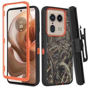 Imagem de Thousandgear Capa compatível com Motorola Moto Edge 50 Ultra 2024, capa protetora resistente à prova de poeira à prova de choque 3 em 1 capa resistente (camuflagem)