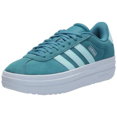 Imagem de adidas Tênis infantil unissex Vl Court Bold, Arctic Fusion/Semi Flash Aqua/Branco, 17