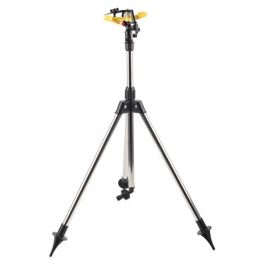 Imagem de Aspersor de tripé giratório de 360 ​​graus, tripé de irrigação rotativo de aço inoxidável, aspersor de suporte telescópico, aspersor de gramado, suprimentos de gramado de jardim