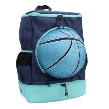Imagem de Mochila de basquete, bolsa de basquete de tecido Oxford com compartimento para sapatos, mochila de futebol respirável, bolsa esportiva de grande capacidade para (Bola tamanho 6)
