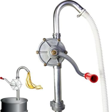 Imagem de CARLKEMIAN Bomba de tambor de 55 galões, bomba de barril para óleo de motor, combustível diesel, gasolina, querosene, bomba manual para tambor de 55 galões, tambor de 50, 5, 15, 30 gal (vermelho)
