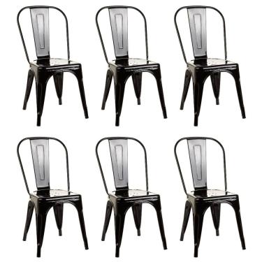 Imagem de Kit 6 Cadeiras Tolix Iron Reforçada Industrial Sala Cozinha Jantar