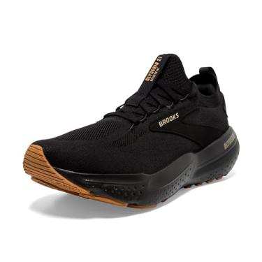 Imagem de Brooks Tênis de corrida masculino Glycerin Stealthfit 21 neutro, Preto/creme/biscoito, 10