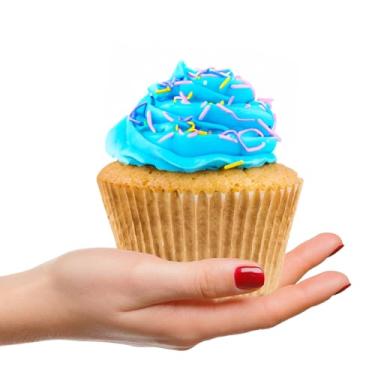 Imagem de Forro para assar cupcake – Tamanho jumbo, extragrosso, descartável marrom descolorido para assar – grau alimentício e sem cheiro – Taça para assar papel de muffin da NextClimb, Pack of 100