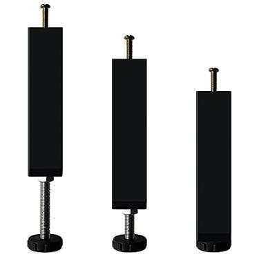 Imagem de Pernas de suporte de móveis de metal, altura ajustável, estrutura de centro de cama resistente, elevação de pés de ripa para Queen/King, peças de substituição de moldura de cama 2PS (19,8 cm a 27 cm)
