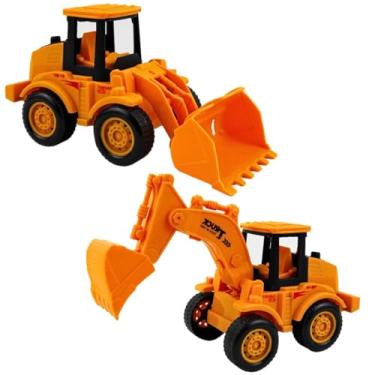 Imagem de Kit 2 Trator Construção Brinquedo fricção escavadeira pá