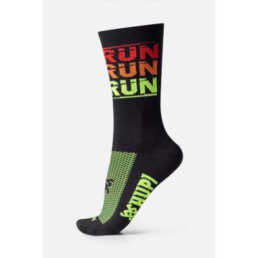 Imagem de Meia HUPI Run Run Run Preto, Preto