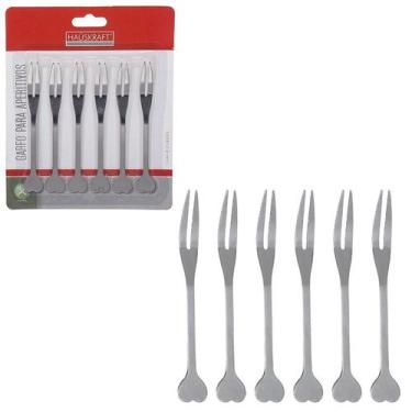 Imagem de GARFOS PARA APERITIVOS 10cm AÇO INOX HAUSKRAFT - KIT COM 6un