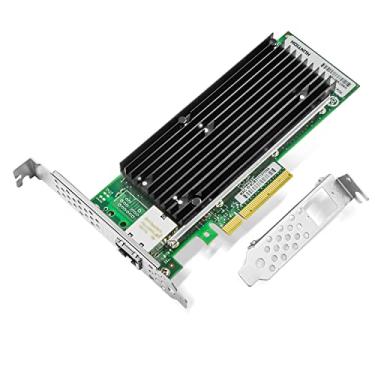 Imagem de Placa de rede PCI-E de 10 GB, porta RJ45 de cobre única com controlador Intel X540-T1, PCI Express v3.0 X8, adaptador Ethernet para Windows Server/Windows/Linux/ESX, compare com Intel X540-BT1