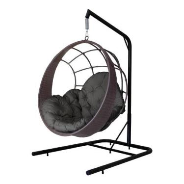 Imagem de Cadeira Balanço Ninho Suspenso com Suporte e Almofada Impermeável - Ac