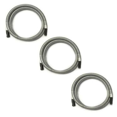 Imagem de 3 Mangueiras Flexíveis Trançado 2,0mt 500Psi de Alta Pressão - Jp Flex