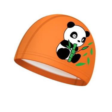 Imagem de Touca De Natação Infantil Profissional Panda - Hero Band, Panda laranj