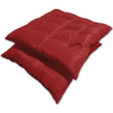 Imagem de Kit 02 Almofadas Assento Futon Flat para cadeira 40x40 - De Coração Sh