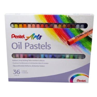 Imagem de Giz Pastel Oleoso Oil Pastel Pentel 36 cores