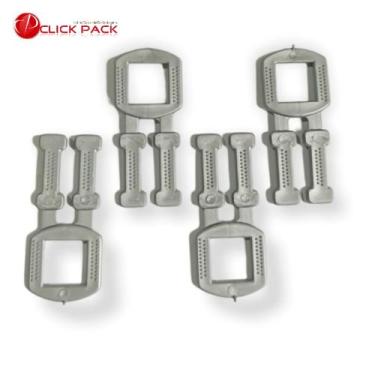 Imagem de Fivela para fita de arquear 1.000 unidades na cor cinza - Click Pack E