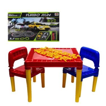 Imagem de Mesa Didática 2 Cadeiras Com Pista Carrinho Controle Remoto - Tritec e