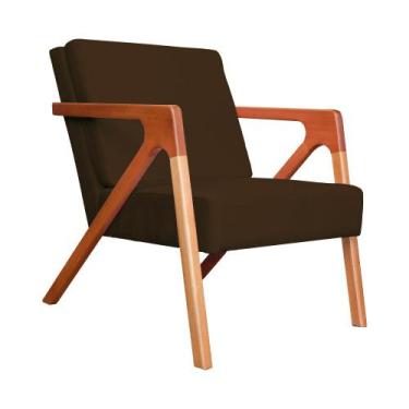 Imagem de Poltrona Luxo Monalisa Suede Cores - DS Estofados, Marrom