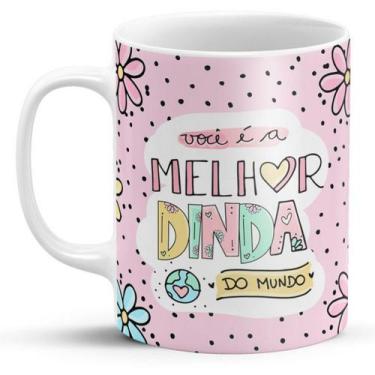 Imagem de Caneca Melhor Dinda do Mundo Porcelana - Jaques Personalizados