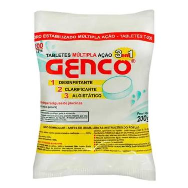 Imagem de Pastilha Multiação Ação 3 Em 1 Tabletes Genco P/ Piscina