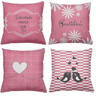Imagem de Kit 4 Capas de Almofadas Decoração Luxo - Gaby Flor Confecções, Felici