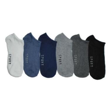 Imagem de Meia masculina soquete lisa kit com 12 pares - AMORARMA